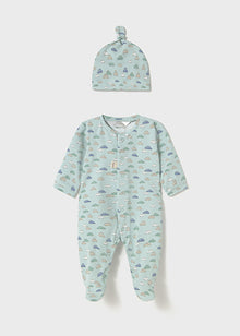 Pagliaccetto lungo neonato con cappello