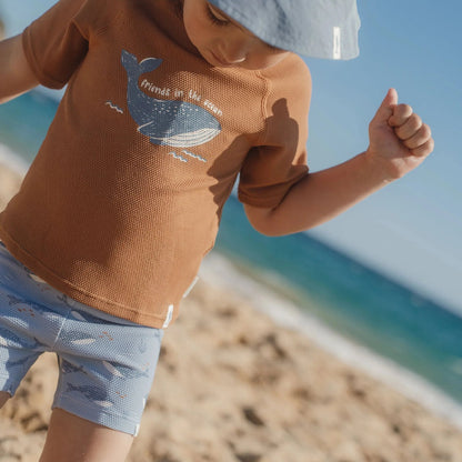 Pantaloncini da Bagno 'Ocean Splash' (Protezione UPF40+ e Asciugatura Rapida)