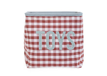 Cesto vichy terracotta 30x30x30 cm