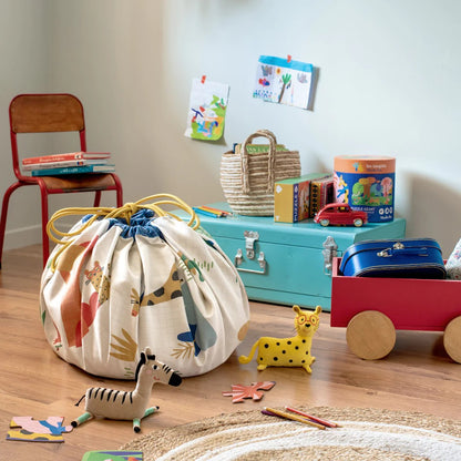 Sacco portagiochi e tappeto 2 in 1 - cotone