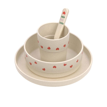 Set piatti 4 pezzi - Ciotola, piatto,bicchiere e cucchiaio