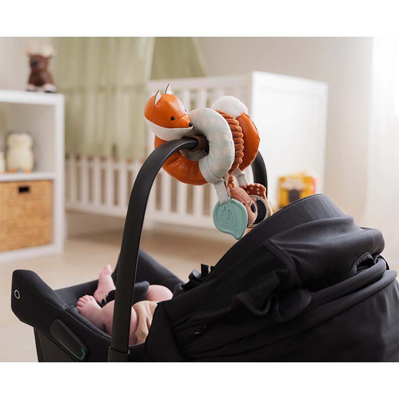 Spirale attività morbida - agganciala al passeggino, ovetto o al tuo lettino!
