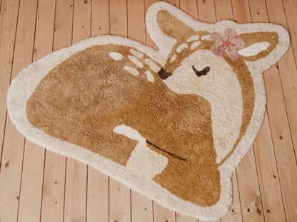 Tappeto cerbiatto 103x110cm - 100% Cotone organico