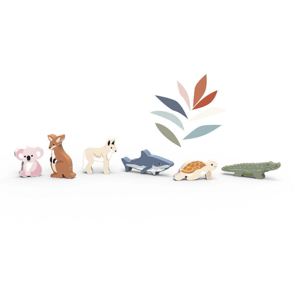 Set animali del mondo in Legno con custodia