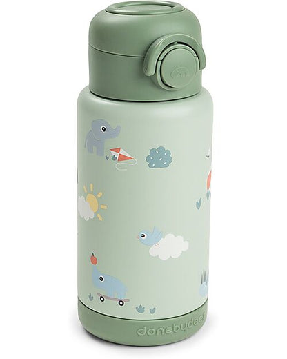Borraccia Termica con Cannuccia e Apertura a Pulsante - 340ml