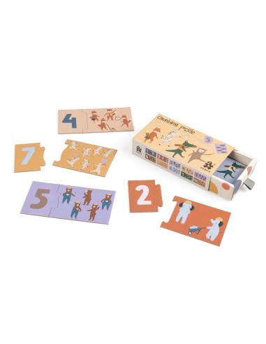 Puzzle educativo muratori - Impara a contare