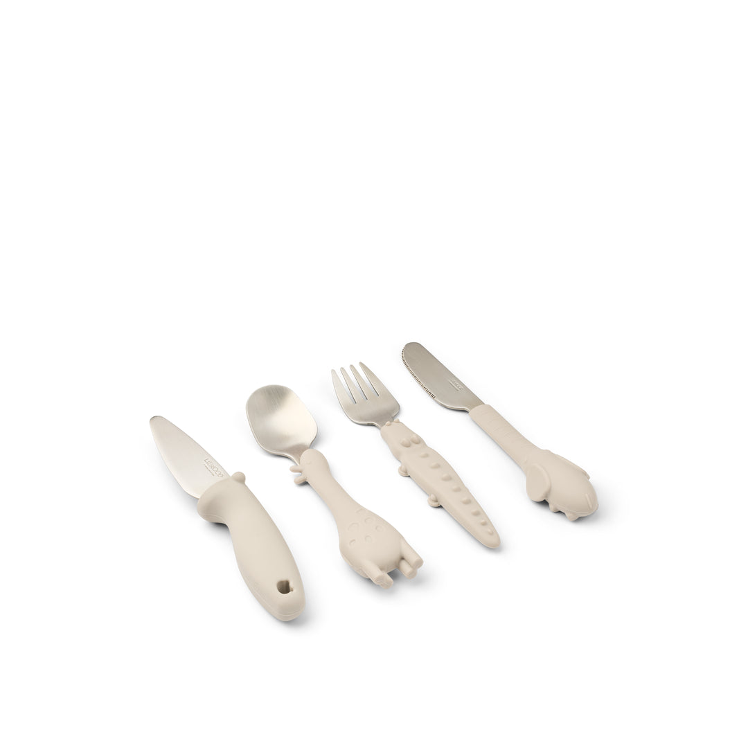 Set di posate in acciaio e silicone Diella