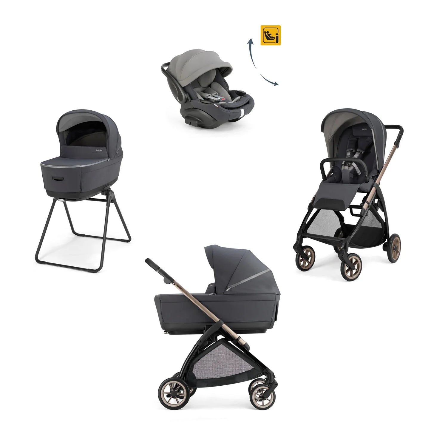 Inglesina Electa 2026 con ovetto Evo Recline - con Base Darwin in Omaggio