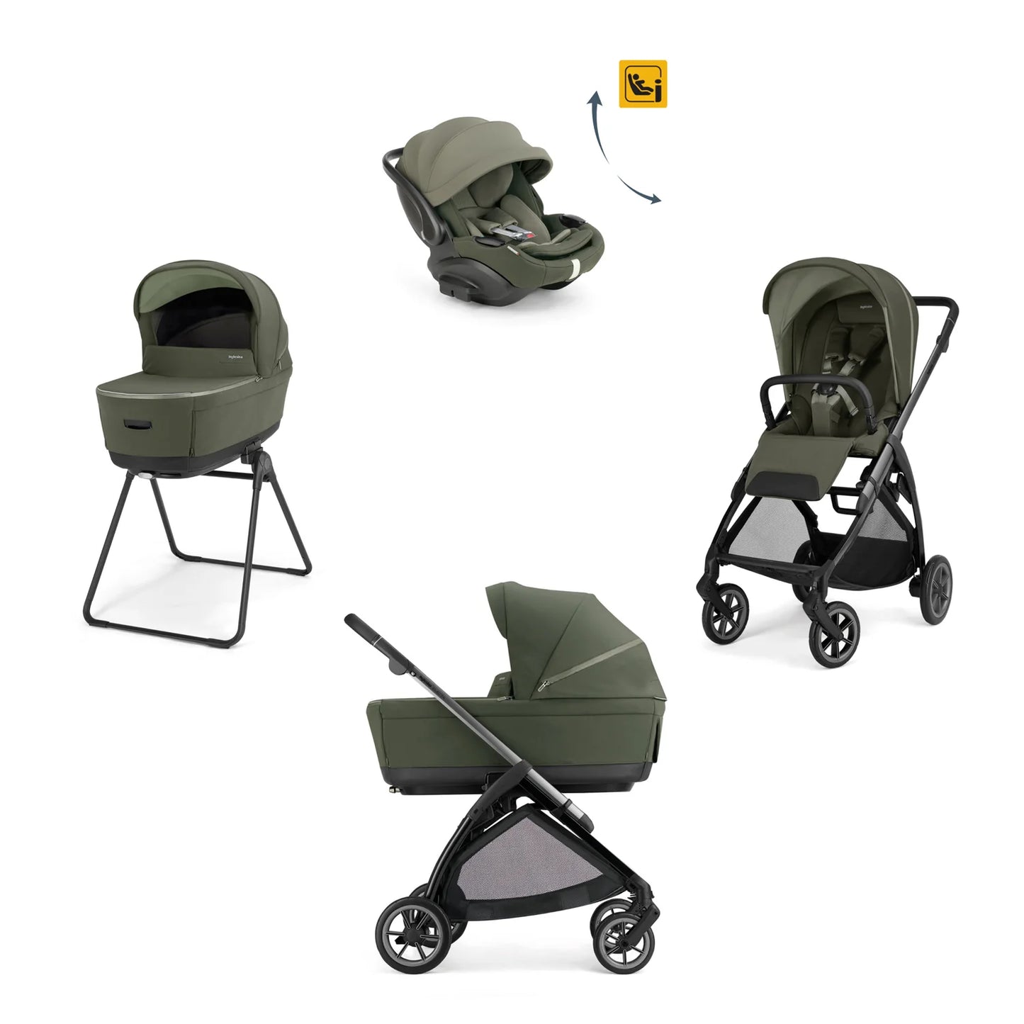 Inglesina Electa 2026 con ovetto Evo Recline - con Base Darwin in Omaggio