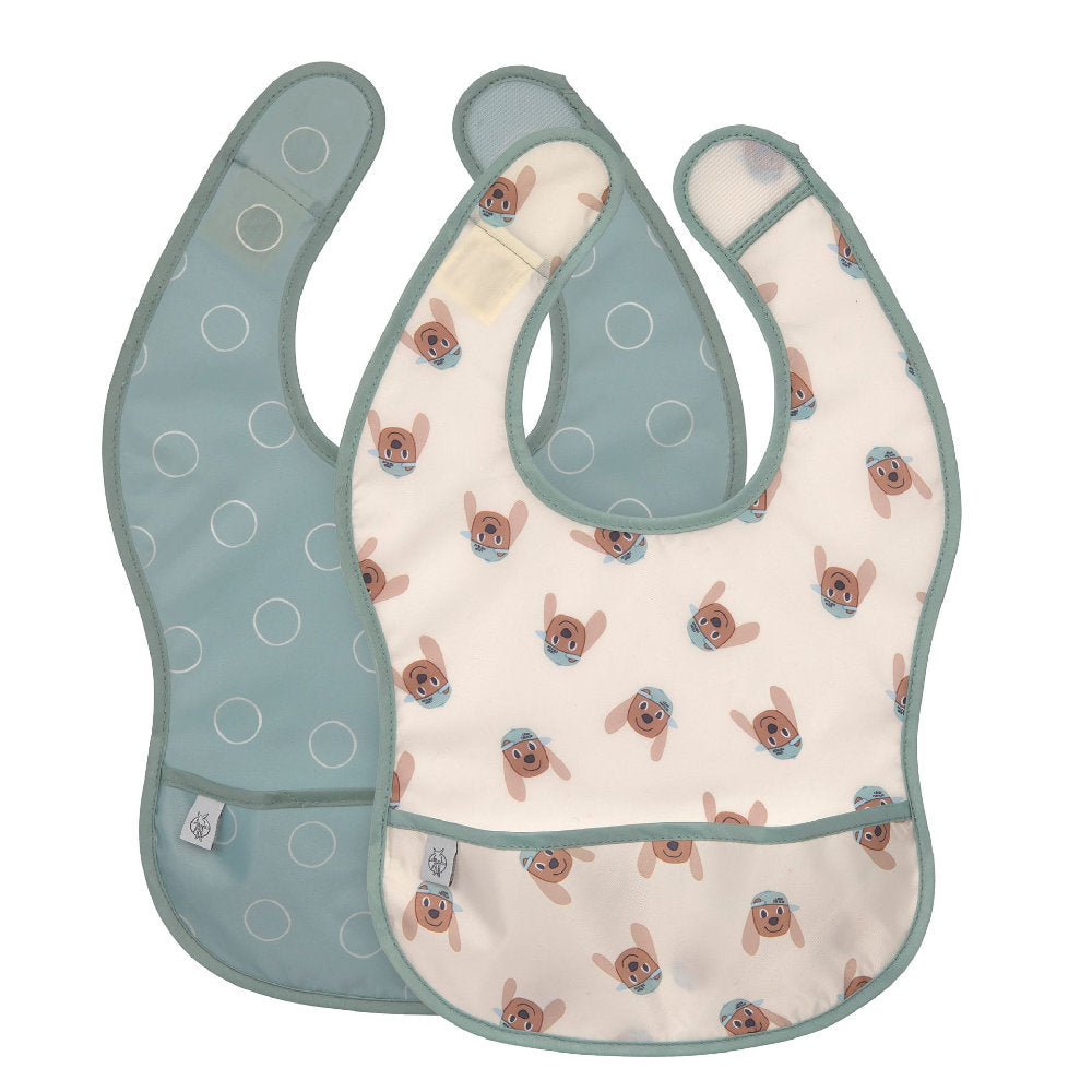 Bavaglino con velcro Waterproof - Confezione 2 pezzi