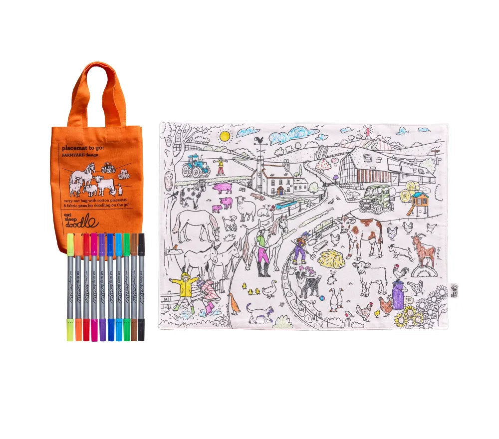 Tovaglietta con 10 pennarelli - Pulisci e ricomincia