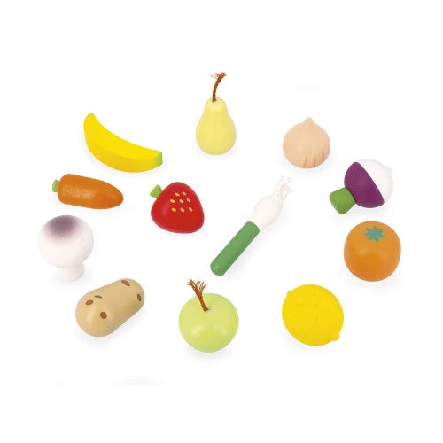 Set di frutta e verdura