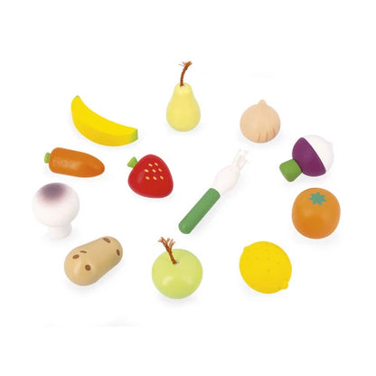Set di frutta e verdura