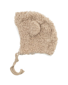 Cappellino Invernale in Peluche con Orecchiette e Interno in Lana Merino