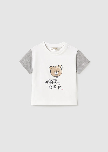 Maglia manica corta bianco orso
