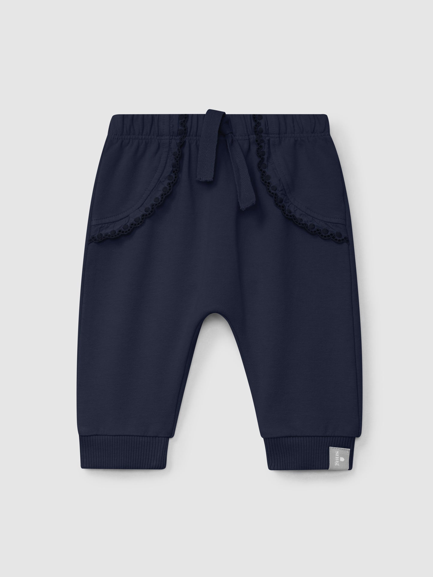 Pantaloni pull-up in morbida felpa di cotone biologico