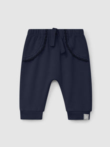 Pantaloni pull-up in morbida felpa di cotone biologico