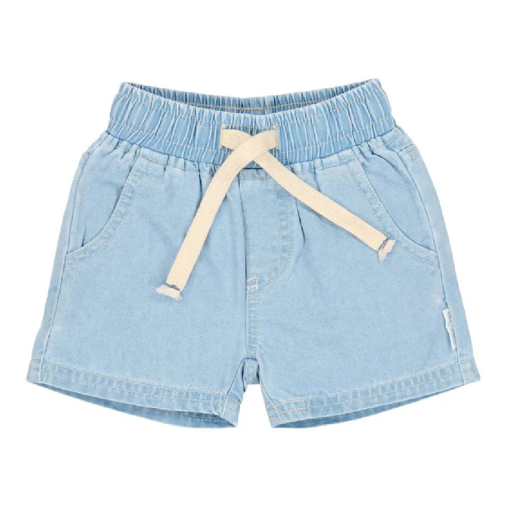 Pantaloncini Corti Jeans Bambino in Denim Leggero - Cotone Biologico