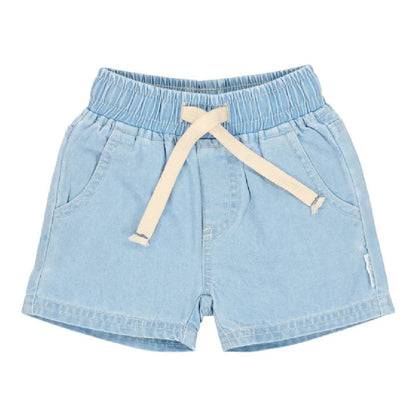 Pantaloncini Corti Jeans Bambino in Denim Leggero - Cotone Biologico