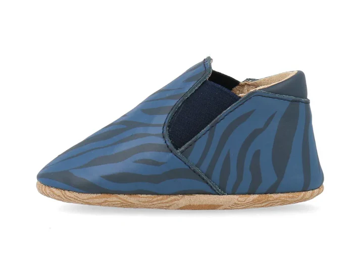Scarpine Soft Sole Zebra Navy