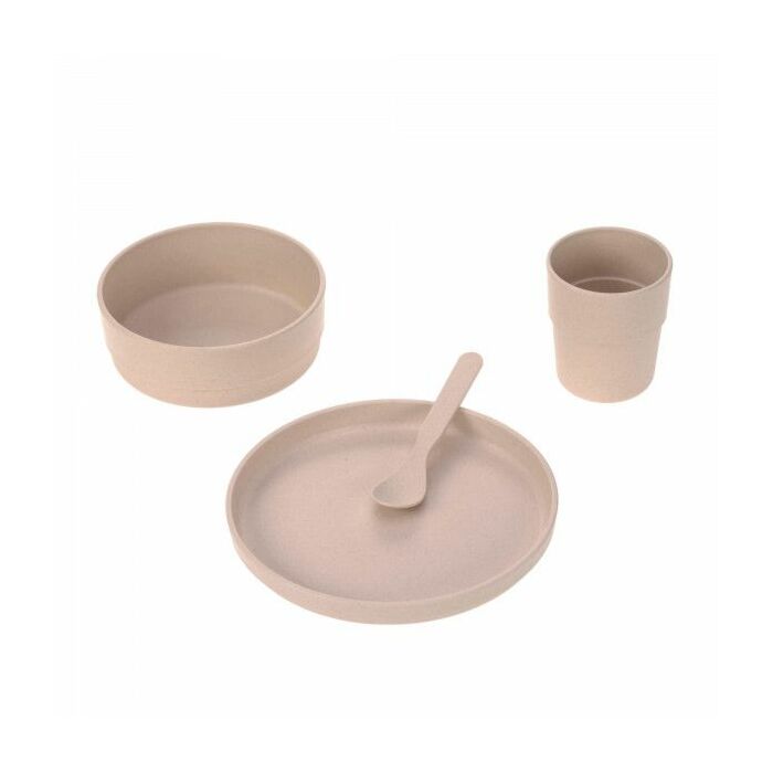 Set piatti 4 pezzi - Ciotola, piatto,bicchiere e cucchiaio