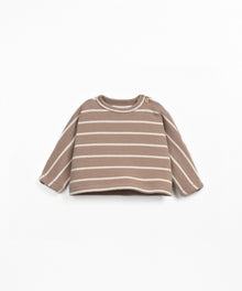 Maglione in jersey a righe