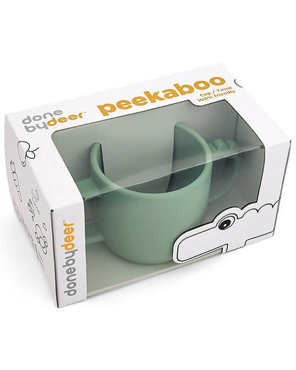 Tazza con 2 manici in silicone alimenatare Peekaboo Croco