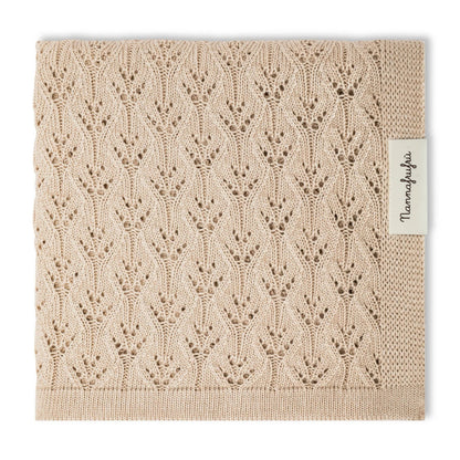 Copertina neonato Estiva Traforata (50% Cotone Biologico e 50% Bambù) - 80x100cm