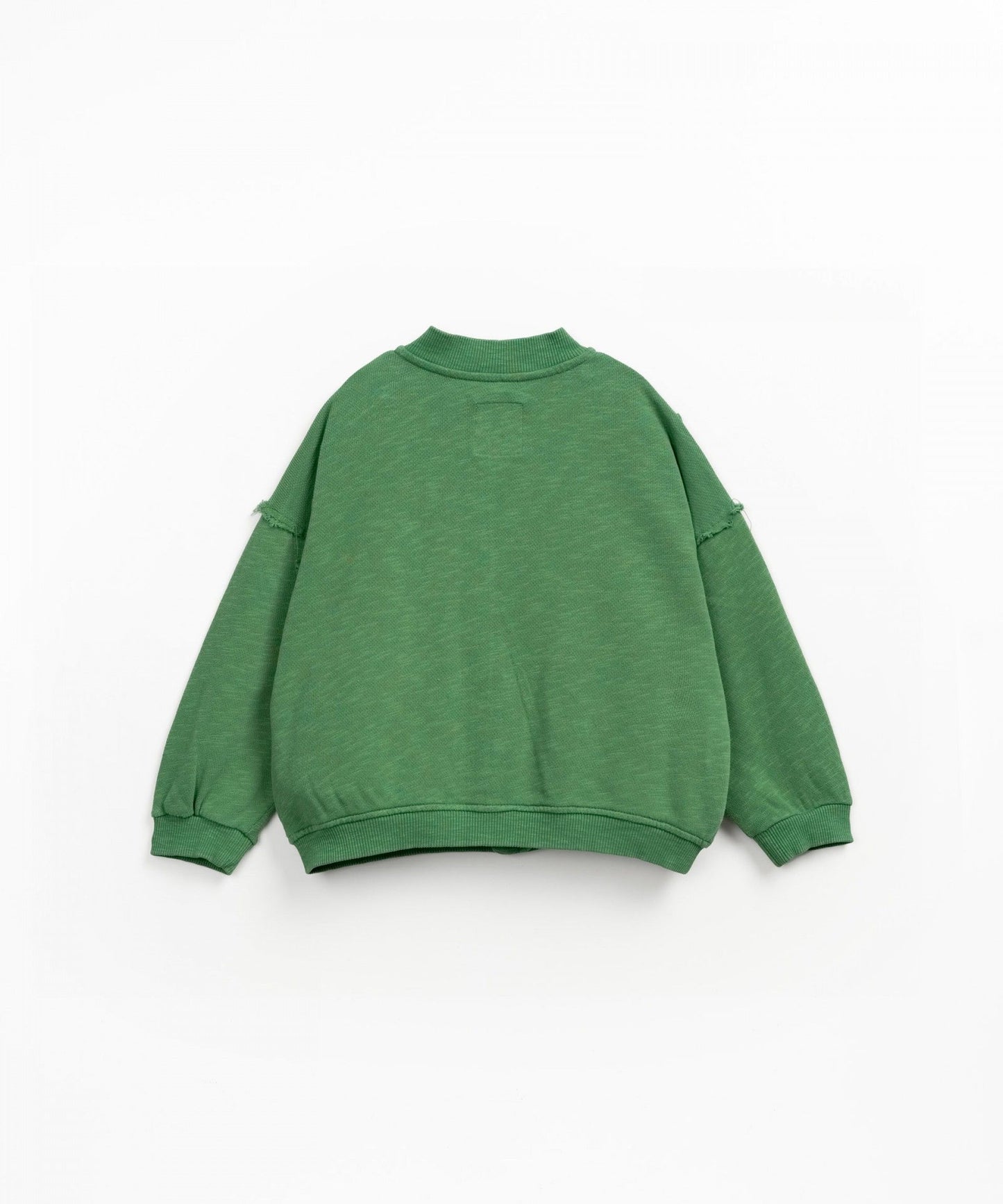 Felpa con zip in cotone