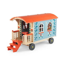 Grande Roulotte delle Bambole in Legno con Accessori
