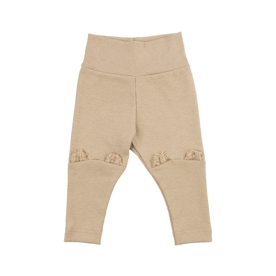 Leggins a costine doppie  - con orecchie Teddy