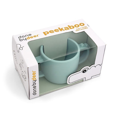Tazza con 2 manici in silicone alimenatare Peekaboo Croco