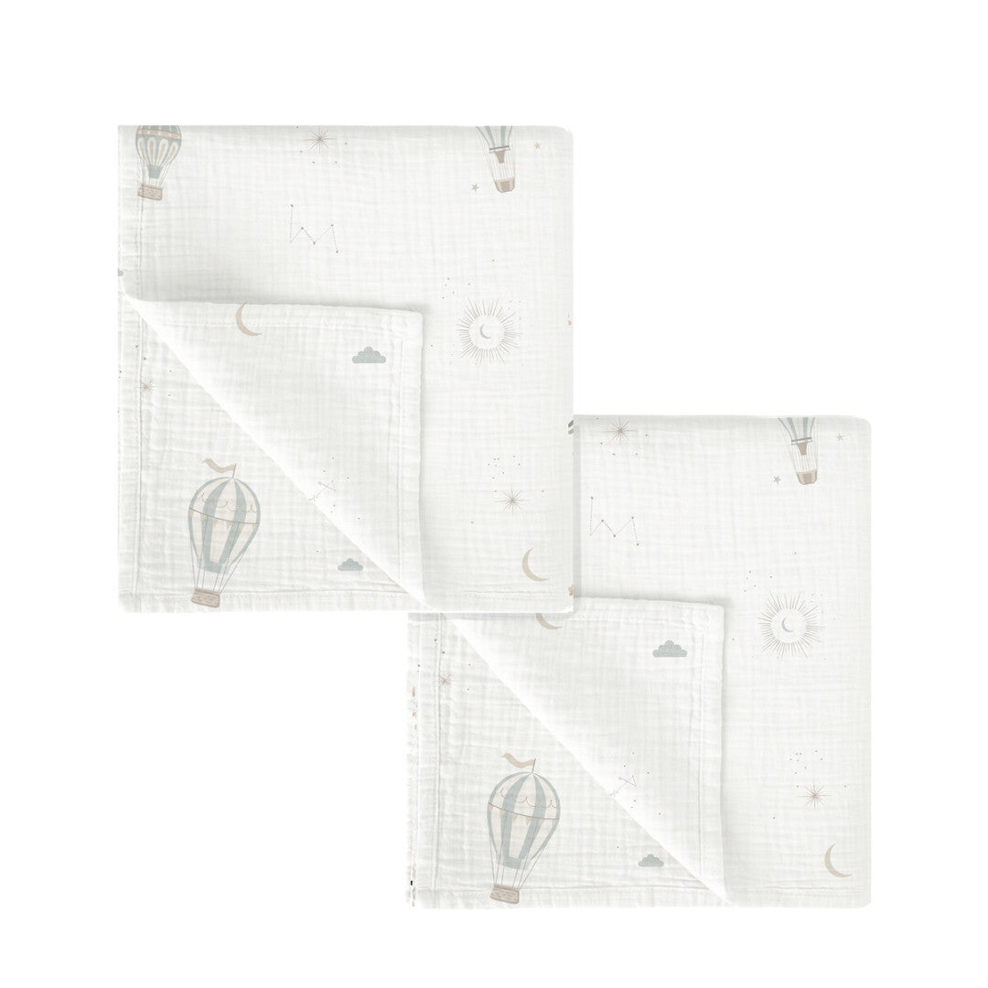 Mussola 60x60cm - Set da 2 pezzi 100% in Bamboo