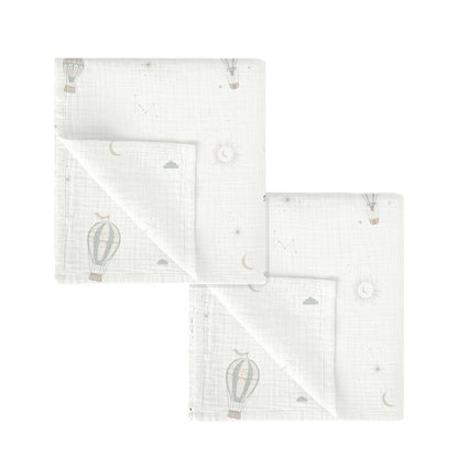 Mussola 60x60cm - Set da 2 pezzi 100% in Bamboo