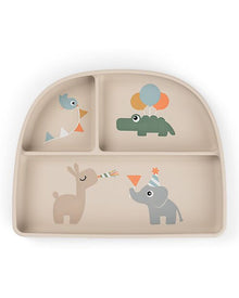 Piatto in Silicone con Scomparti e Ventosa Stick&Stay
