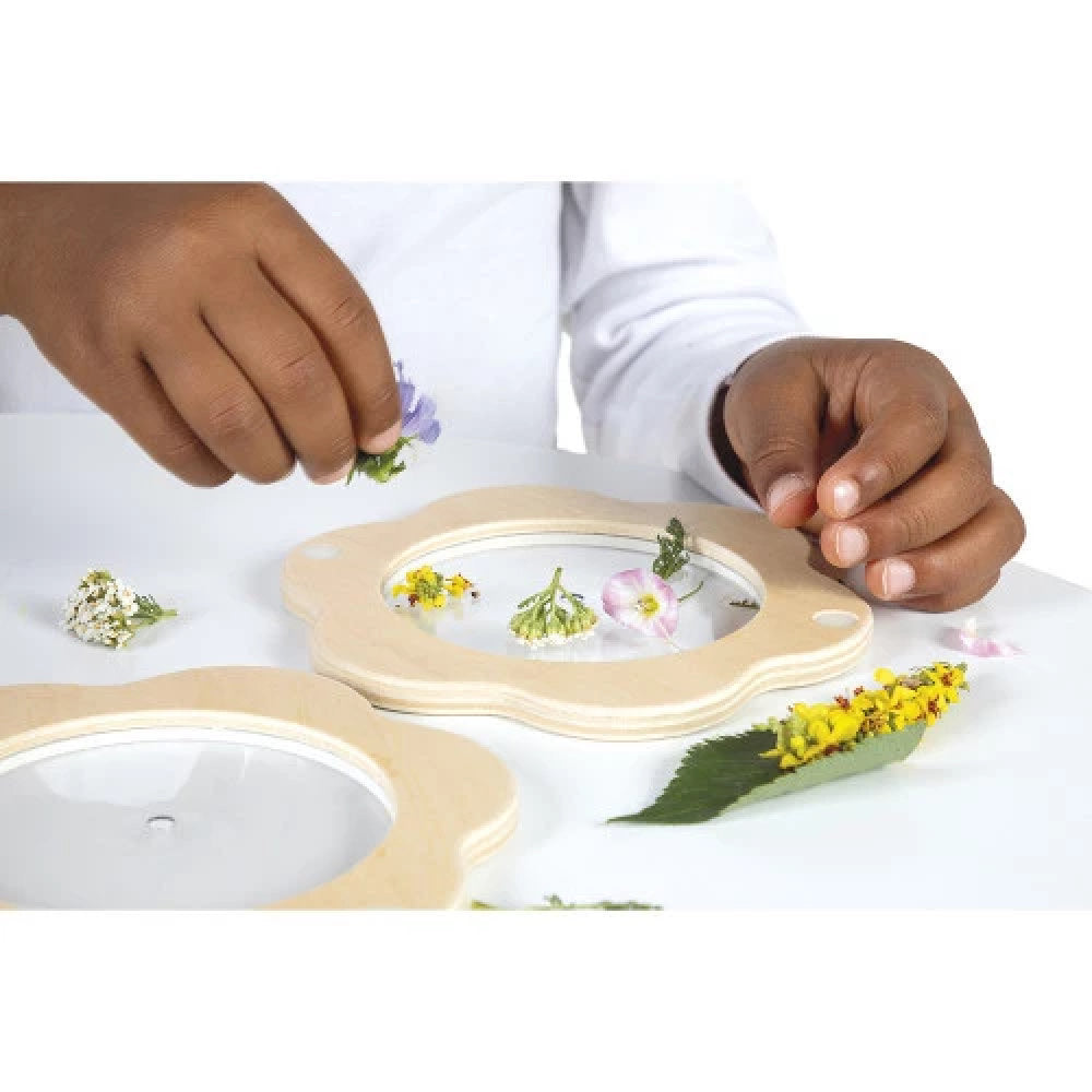 Caleidoscopio di Fiori in Legno FSC® 'Happy Garden' con Pannelli Magnetici