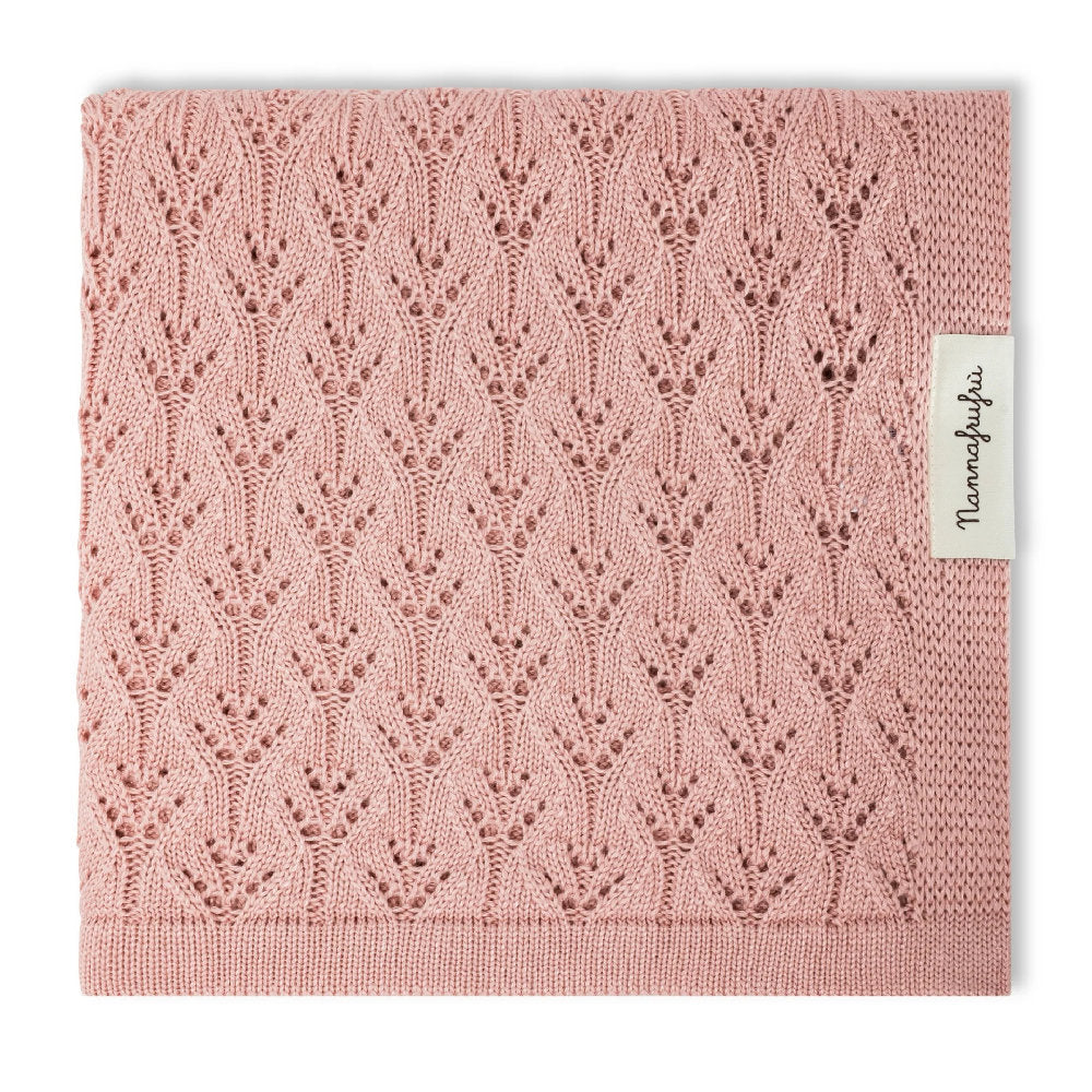 Copertina neonato Estiva Traforata (50% Cotone Biologico e 50% Bambù) - 80x100cm