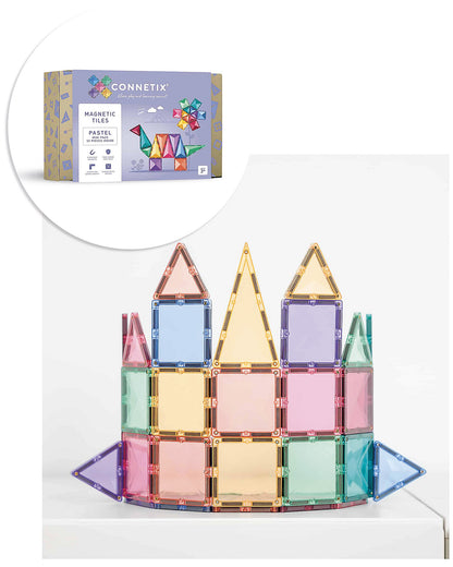 32 Pezzi - Tessere Magnetiche - Confezione Mini - Pastello - 100% Plastica ABS Atossica
