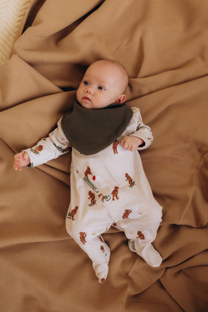 Tutina con apertura frontale - 100% Cotone organico - Certificata GOTS