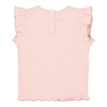 Maglietta Senza Maniche Bambina in Cotone Biologico a Costine - Fairy Pink