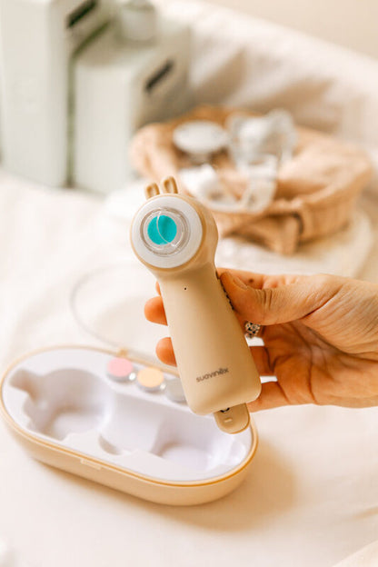 Set Lima Elettrica per Unghie Neonato 'Wonderland' con Luce LED e 5 Testine Intercambiabili
