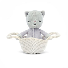 Peluche morbido Gattina nel cestino