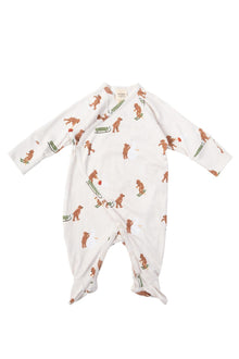 Tutina con apertura frontale - 100% Cotone organico - Certificata GOTS