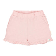 Pantaloncini Corti Bambina con Volant e Motivo Floreale a Rilievo - Fairy Pink