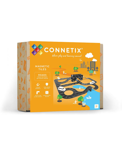 Set di Costruzioni Magnetiche 'Roads Creative Pack' Connetix - 48 Pezzi