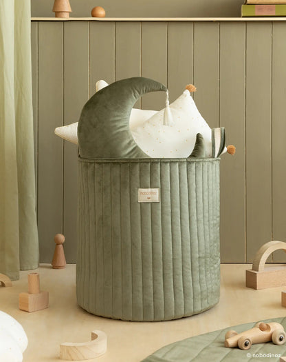 Cesta portagiochi savanna - velluto ecologico 40x35x35cm
