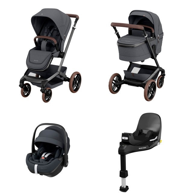 Maxi Cosi Passeggino Trio Fame con ovetto Pebble 360 Pro² e base rotante - Ovetto reclinabile