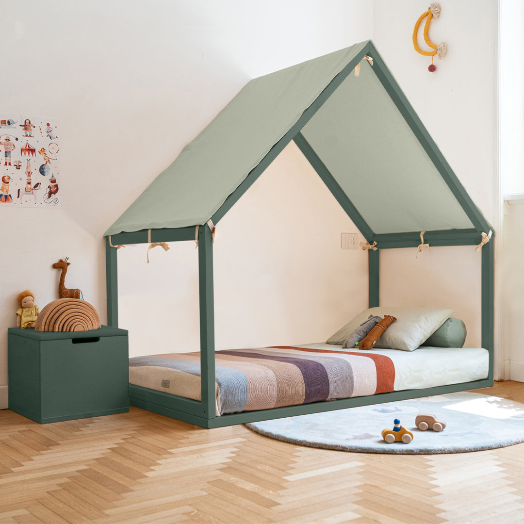 Letto Montessoriano Evolutivo Ettino a Casetta (Made in Italy) - 90x200 cm
