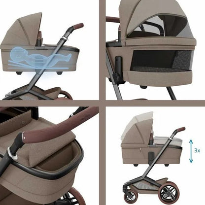 Maxi Cosi Passeggino Trio Fame con ovetto Pebble 360 Pro² e base rotante - Ovetto reclinabile