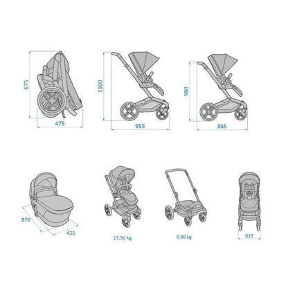 Maxi Cosi Passeggino Trio Fame con ovetto Pebble 360 Pro² e base rotante - Ovetto reclinabile